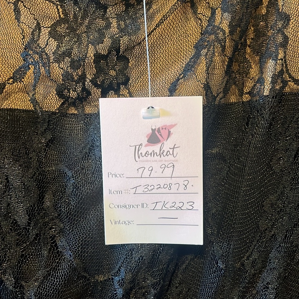 NWT - Beautiful Lined Black Lace Dress - Picture 2 of 7